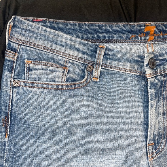 Euc 7 Seven For All Mankind Fynt Low Rise Straight Leg Denim Jeans 29 31 - Picture 6 of 9